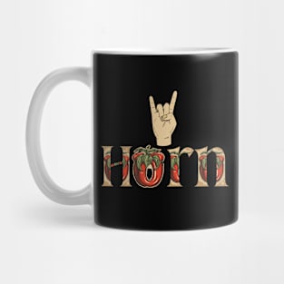 Heavy Metal Hand Horn - Tomato Mug